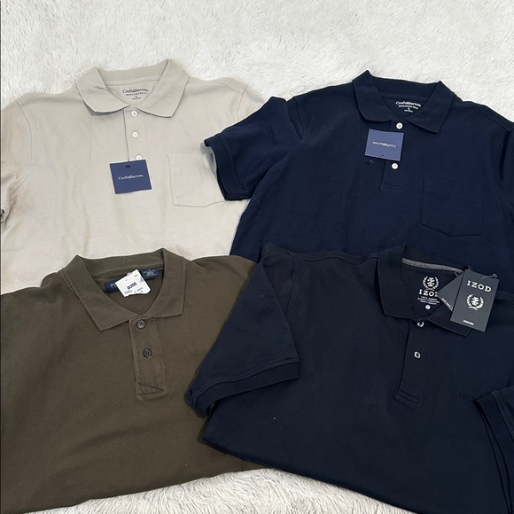 🥕 NWT Bundle of 4 Men’s Polos Size Large - Picture 1 of 5